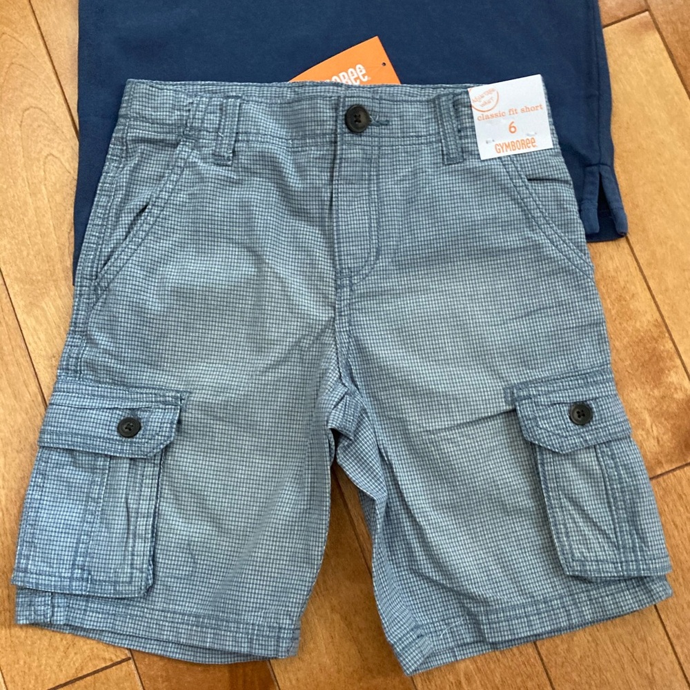 NWT Gymboree Blue Polo with Cargo Short Set Size 6 - Picture 4 of 5